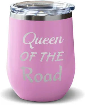 Style In Print Wine Tumbler with Lid 12 Ounces Queen of The Road Cars & Transportation Off-Road Vehicles Engraved Stainless Steel Wine Cup Lavender, EWCUP_KBCH097_LA