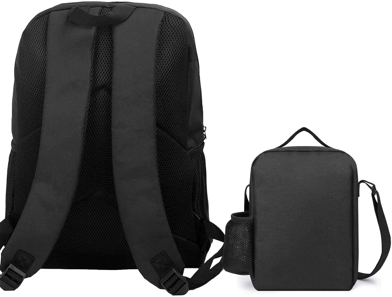Stylish 3-in-1 Backpack Set, Christmas Candles Print Backpack, Lunch Bag & Pencil Case - Durable Polyester,Lightweight,Comfortable Straps