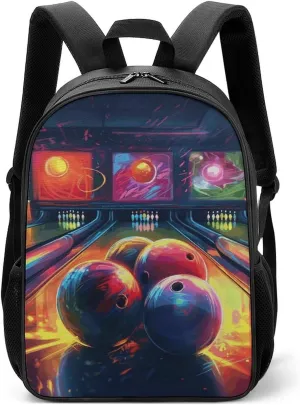 Stylish Backpack, Bowling Balls Print Durable Backpack Travel Backpack Hiking Backpack Ergonomic Backpack Comfortable Backpack
