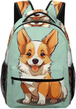 Stylish Backpack, Corgi Cute Dog Print Durable Backpack Travel Backpack Hiking Backpack Ergonomic Backpack Comfortable Backpack