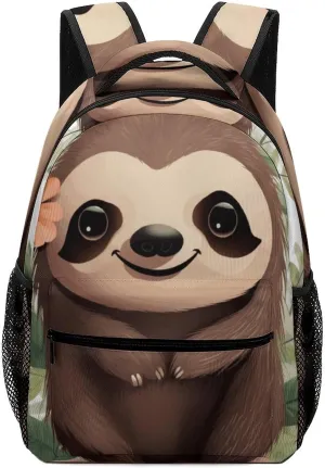Stylish Backpack, Cute Cartoon Sloth Print Durable Backpack Travel Backpack Hiking Backpack Ergonomic Backpack Comfortable Backpack