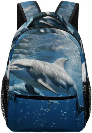 Stylish Backpack, Cute Dolphins Print Durable Backpack Travel Backpack Hiking Backpack Ergonomic Backpack Comfortable Backpack, Style
