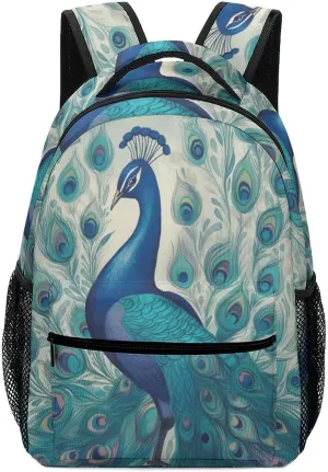 Stylish Backpack, Cute Peacockm Print Durable Backpack Travel Backpack Hiking Backpack Ergonomic Backpack Comfortable Backpack