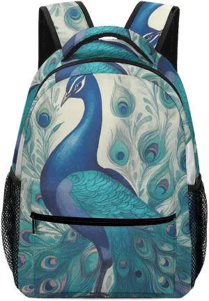 Stylish Backpack, Cute Peacockm Print Durable Backpack Travel Backpack Hiking Backpack Ergonomic Backpack Comfortable Backpack