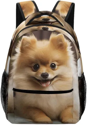 Stylish Backpack, Cute Pomeranian Dog Print Durable Backpack Travel Backpack Hiking Backpack Ergonomic Backpack Comfortable Backpack