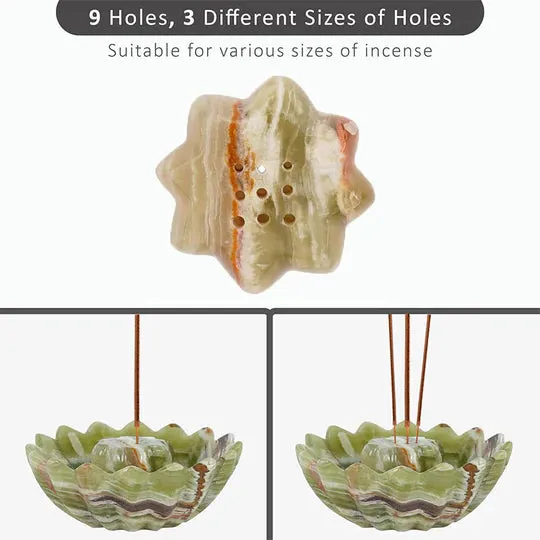 Stylish Marble Palo Santo Incense Holder - Green
