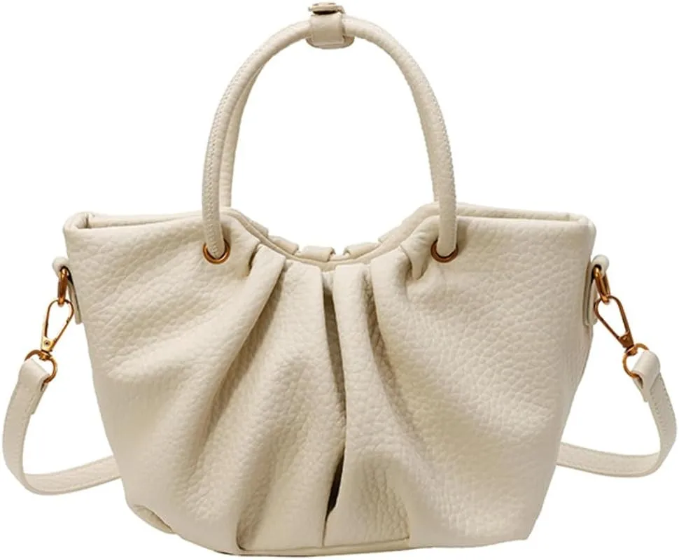Stylish Senior Bucket Bag Simple Texture Cross Body Bag for Women PU Leather Handbag for Outdoor Trendy 2025