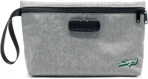 Stylish Smell Proof Bag with Locking Pouch - 12.9"x7.5" Raw Lockable Container, Waterproof Polyester - Odor Proof, Combination Lock for Medicine, Lunch & More