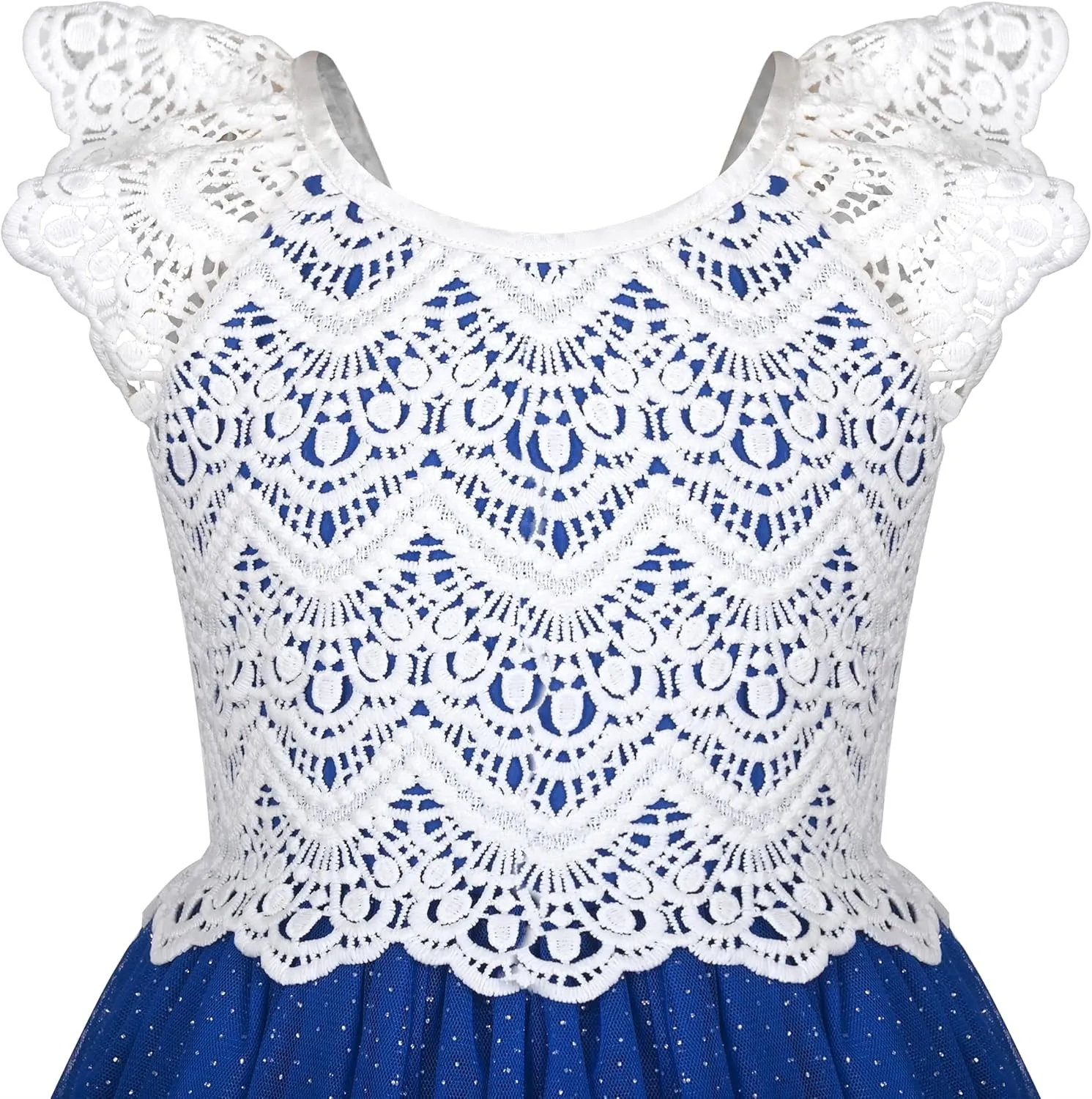 Sunny Fashion Girls Dress Purple Lace Tulle Sleeveless Hollow Back Party Pageant