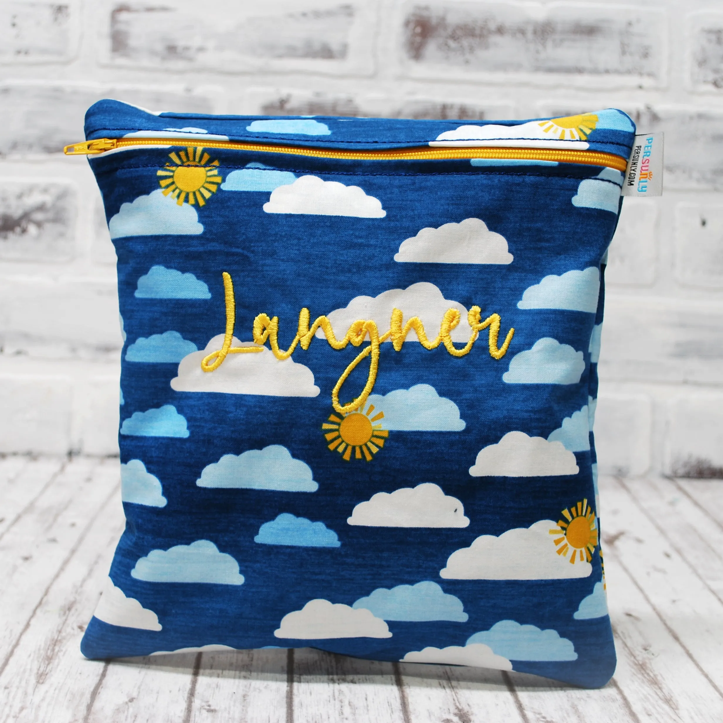Sunshine and Clouds Personalized Reusable Food Bag