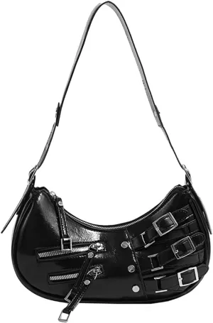 Sunwel Fashion Y2k Under the Arm Purse Goth Shoulder Bag Aesthetic Grunge Bag for Women