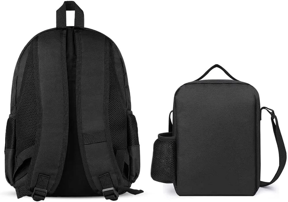 Supdreamc Big Capacity Backpack, Psychedelic Skull Art Bookbag, 3 Piece College Daypack, Camping Outdoor Backpack, Business Computer Bag   Lunch Bag   Pencil Bag