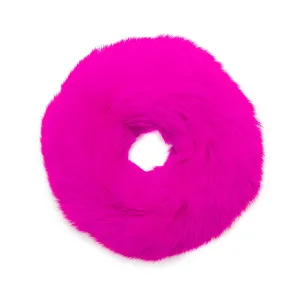 surell Rex Fur Scrunchie (Fuchsia)