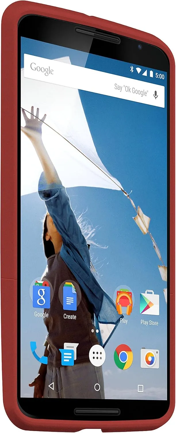 SURFACE Case with Metal Kickstand for Motorola Nexus 6 - Retail Packaging - Garnet Red