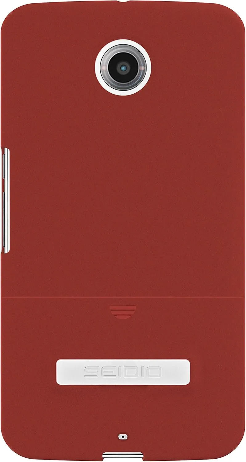 SURFACE Case with Metal Kickstand for Motorola Nexus 6 - Retail Packaging - Garnet Red