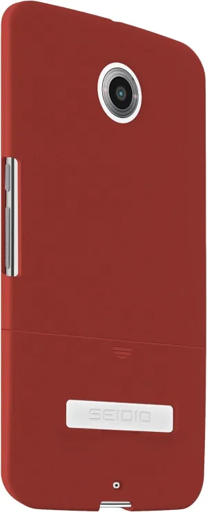 SURFACE Case with Metal Kickstand for Motorola Nexus 6 - Retail Packaging - Garnet Red
