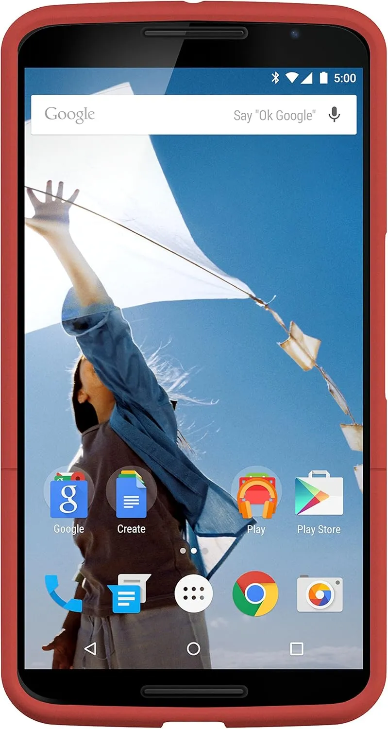 SURFACE Case with Metal Kickstand for Motorola Nexus 6 - Retail Packaging - Garnet Red