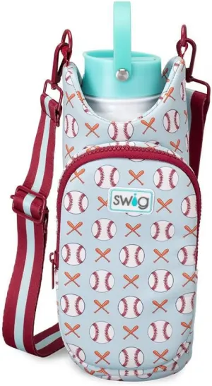 Swig Life Water Bottle Sling Bag, Water Bottle Holder with Adjustable Strap, Carrier Bag with Zippered Phone Pocket, Holds 36oz (Home Run)