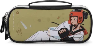 Taekwondo Design Leather Makeup Bag Portable Small Cosmetic Organizer Waterproof Toiletry Bags Brushes Pencils And Travel Make Up Accessories