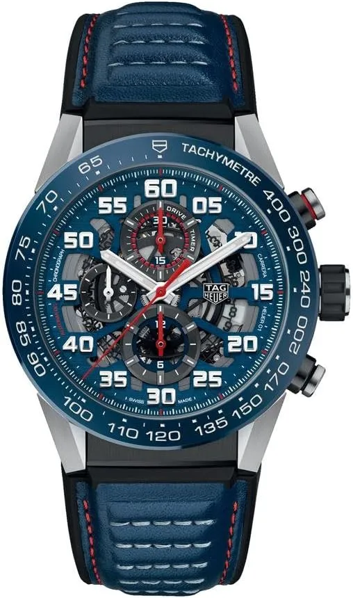 Tag Heuer Carrera Chronograph Automatic Blue/Skeleton Dial Men's Watch CAR2A1NFT6100