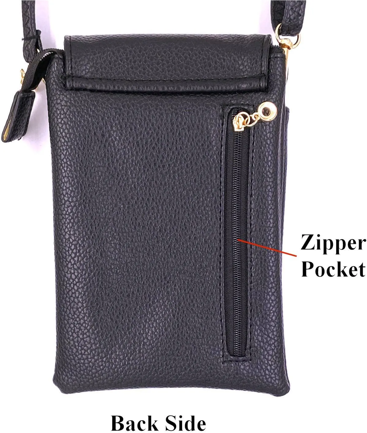 Tapp Collections Leather Small Crossbody Cell Phone Bag Wallet Purse With Adjustable Strap - Pink