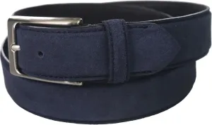 Tasso Elba Men's Faux-Suede Belt (Dark Blue, M)