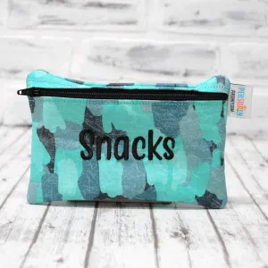 Teal Camo Personalized Reusable Food Bag
