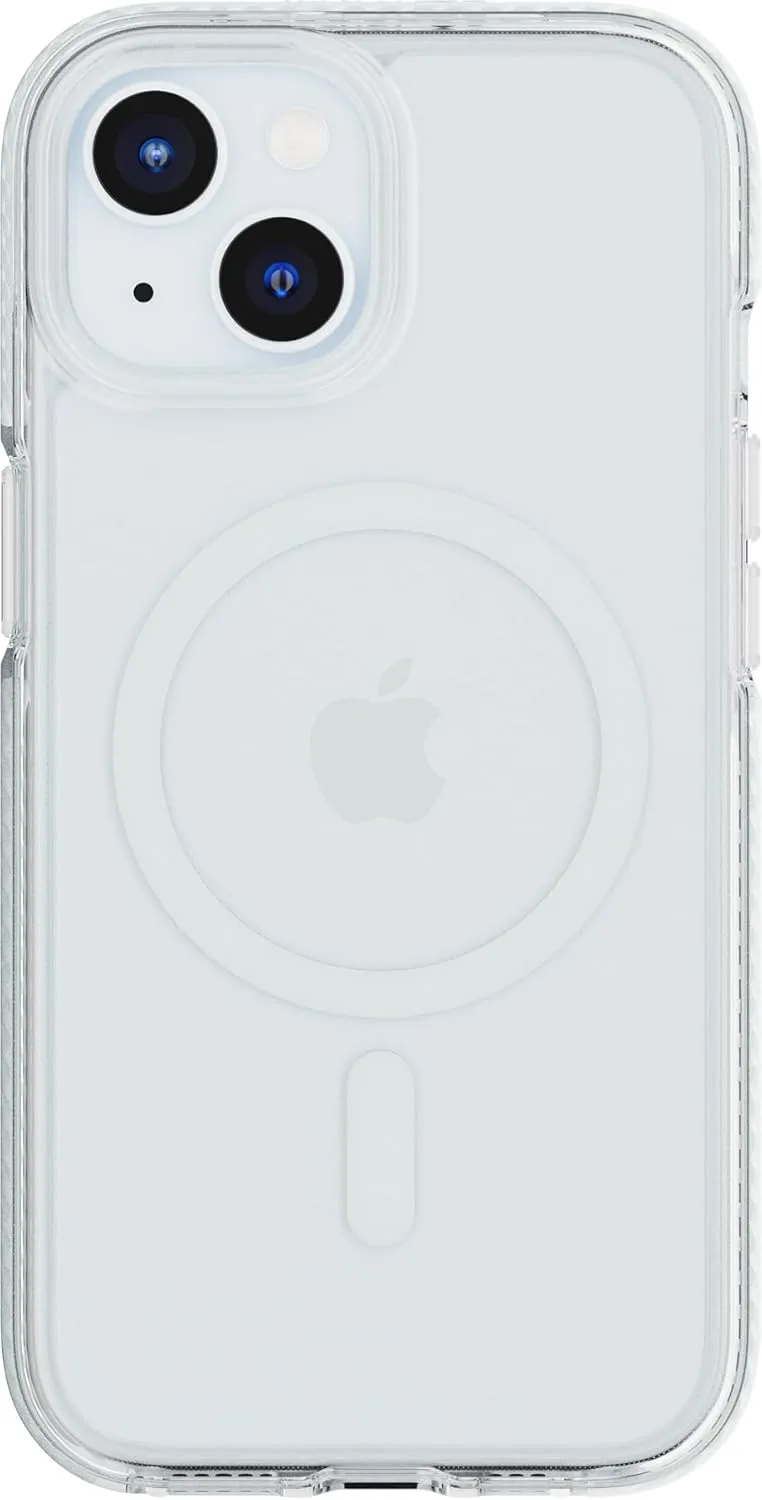 Tech21 Evo Crystal for iPhone 15 - Compatible with MagSafe - Impact Protection Case - Blue