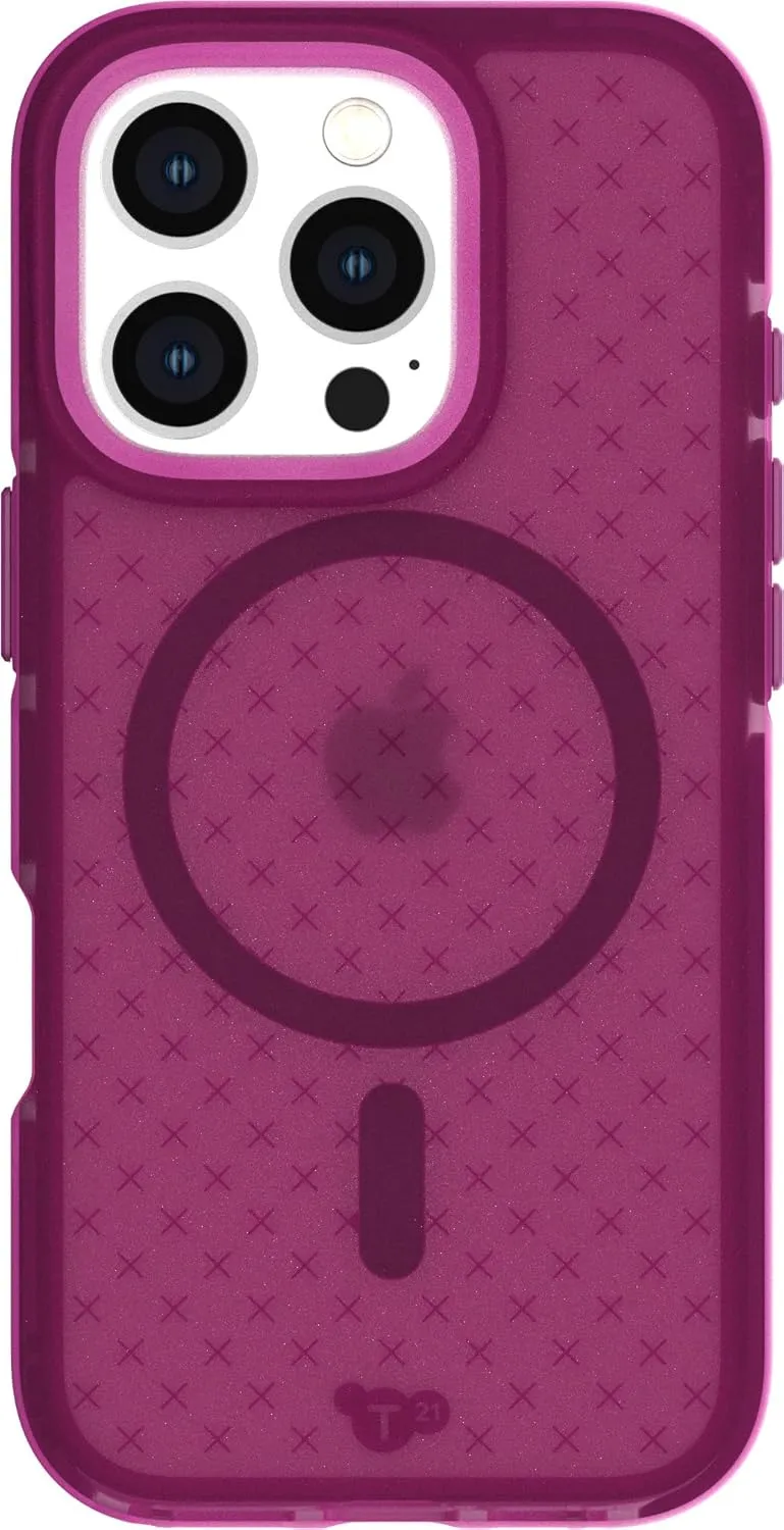 Tech21 EvoCheck for iPhone 16 Compatible with MagSafe - Impact Protection Case - in Plum