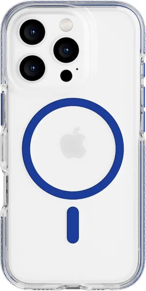 Tech21 EvoCrystal for iPhone 16 Pro - Compatible with MagSafe - Impact Protection Case 15x Military Standard Tested - in Blue