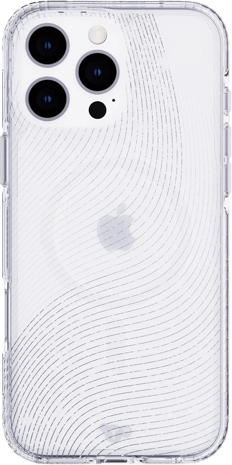 Tech21 EvoSparkle case for iPhone 16 Pro Max - Compatible with MagSafe - Impact Protection Case - in Zen Clear