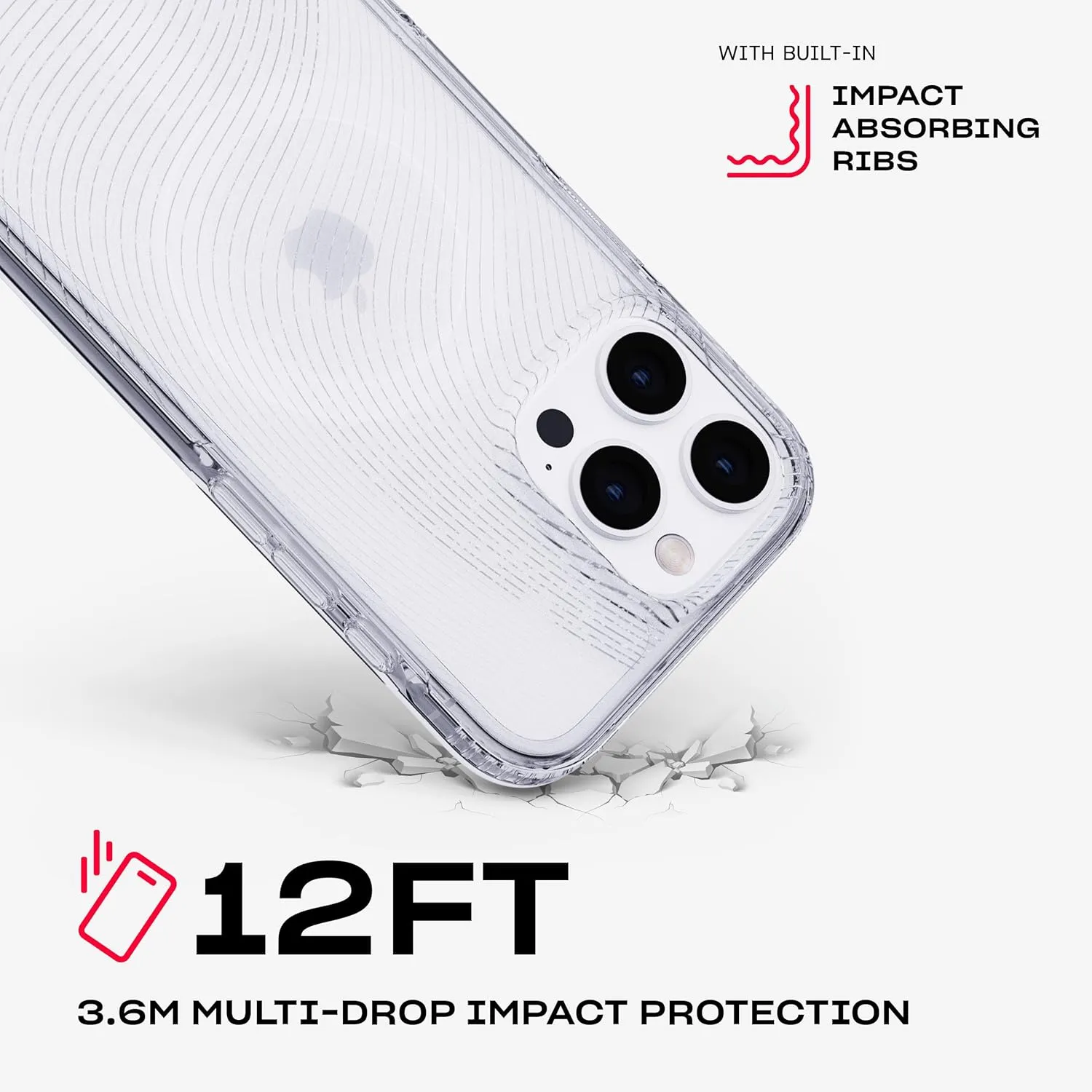 Tech21 EvoSparkle case for iPhone 16 Pro Max - Compatible with MagSafe - Impact Protection Case - in Zen Clear