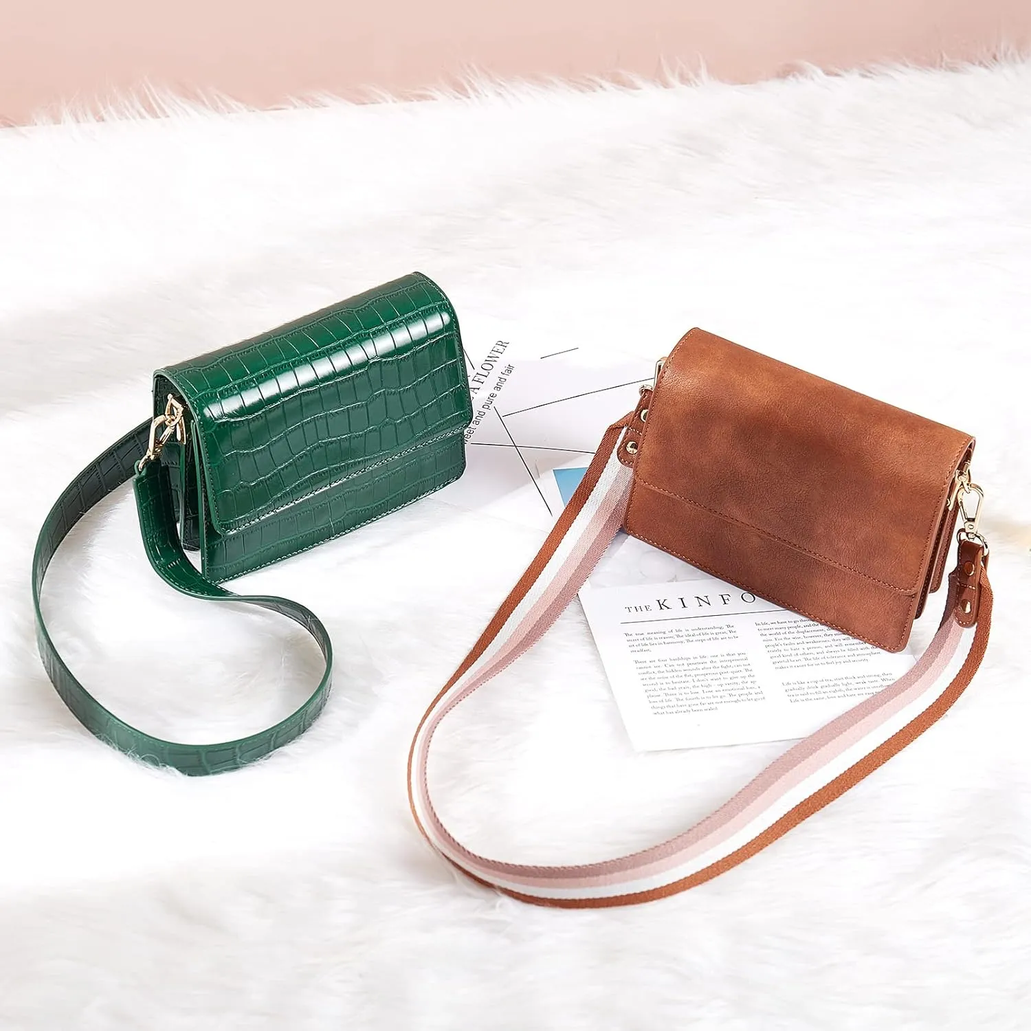 Telena Crossbody Bags for Women Vegan Leather Purses for Women Crossbody Handbag Purse with Adjustable Strap
