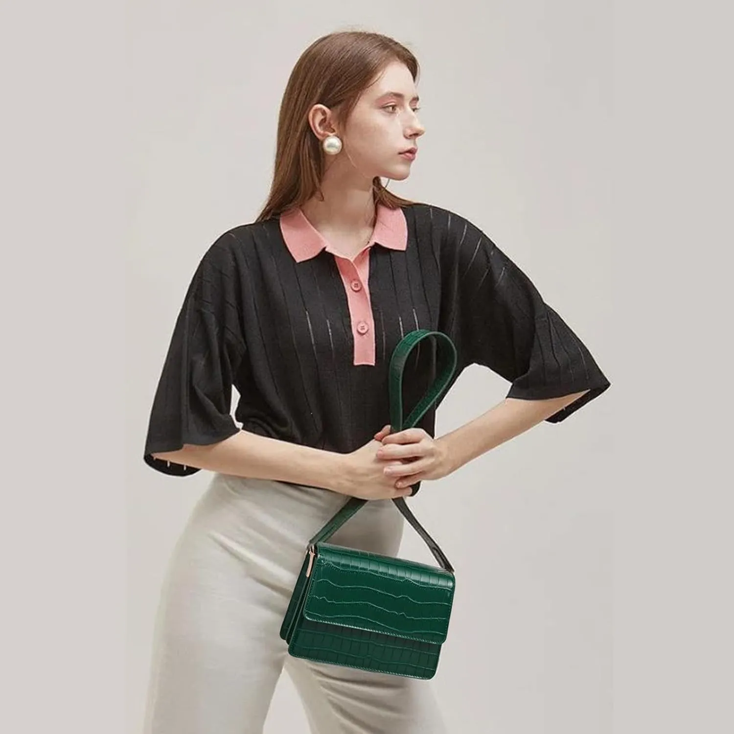 Telena Crossbody Bags for Women Vegan Leather Purses for Women Crossbody Handbag Purse with Adjustable Strap