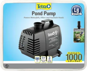 TetraPond Water Garden Pump, Powers Waterfalls/Filters/Fountain Heads