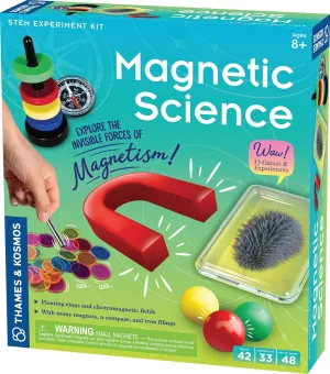 Thames & Kosmos Magnetic Science | 33 STEM Experiments | Ages 8  | Learn About Earth’s Magnetic Poles | Discover How Invisible Magnetic Fields Work | Full-Color 48-Page Manual