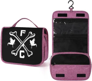 The Fighting Cocks Makeup Bag Travel Toiletry Bag Waterproof Cosmetic Bag with Portable Hook Handbag