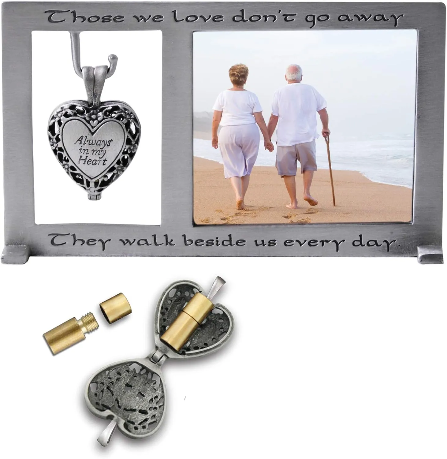 Those We Love Memorial Photo Frame with Vial for Ashes or a Keepsake, Funeral or Sympathy Gift for Loss of Loved One, For 2.5-inch by 2.25-inch photo, by Abbey & CA Gift