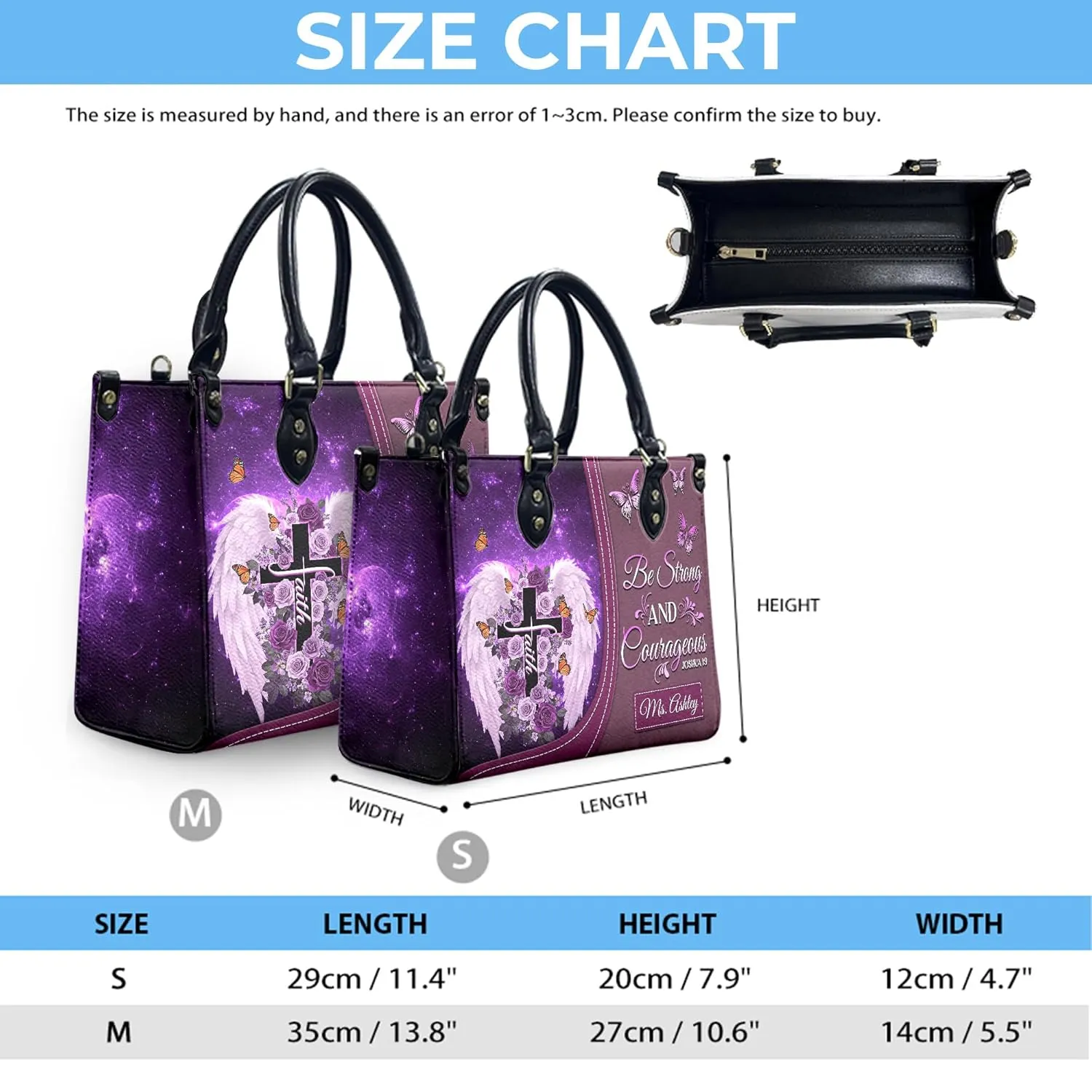 THUYPT Personalized Christian Leather Handbags, Handbag & Purse With Bible Verse Religious Tote Bag, Gift for Her, Religious Leather Handbag Gift for Women (05)