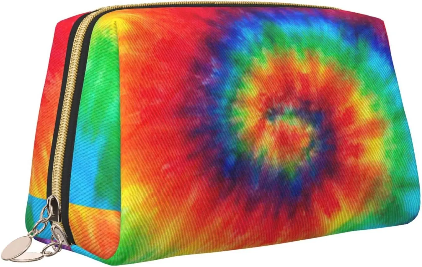Tie Dye Hippies Toiletry Pouch, Travel-Friendly Makeup Organizer For Makeup Brushes, Lipsticks