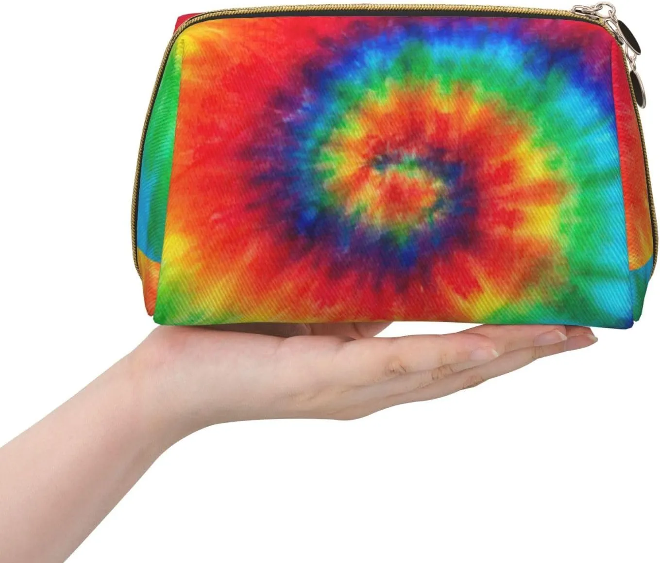Tie Dye Hippies Toiletry Pouch, Travel-Friendly Makeup Organizer For Makeup Brushes, Lipsticks