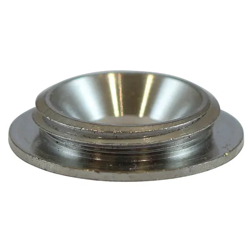 TIMCO Threaded Screw Caps Solid Brass Satin Chrome - 18mm (4pcs)