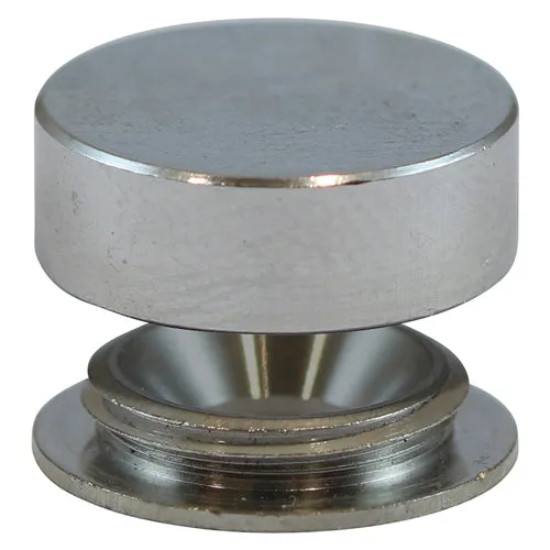 TIMCO Threaded Screw Caps Solid Brass Satin Chrome - 18mm (4pcs)