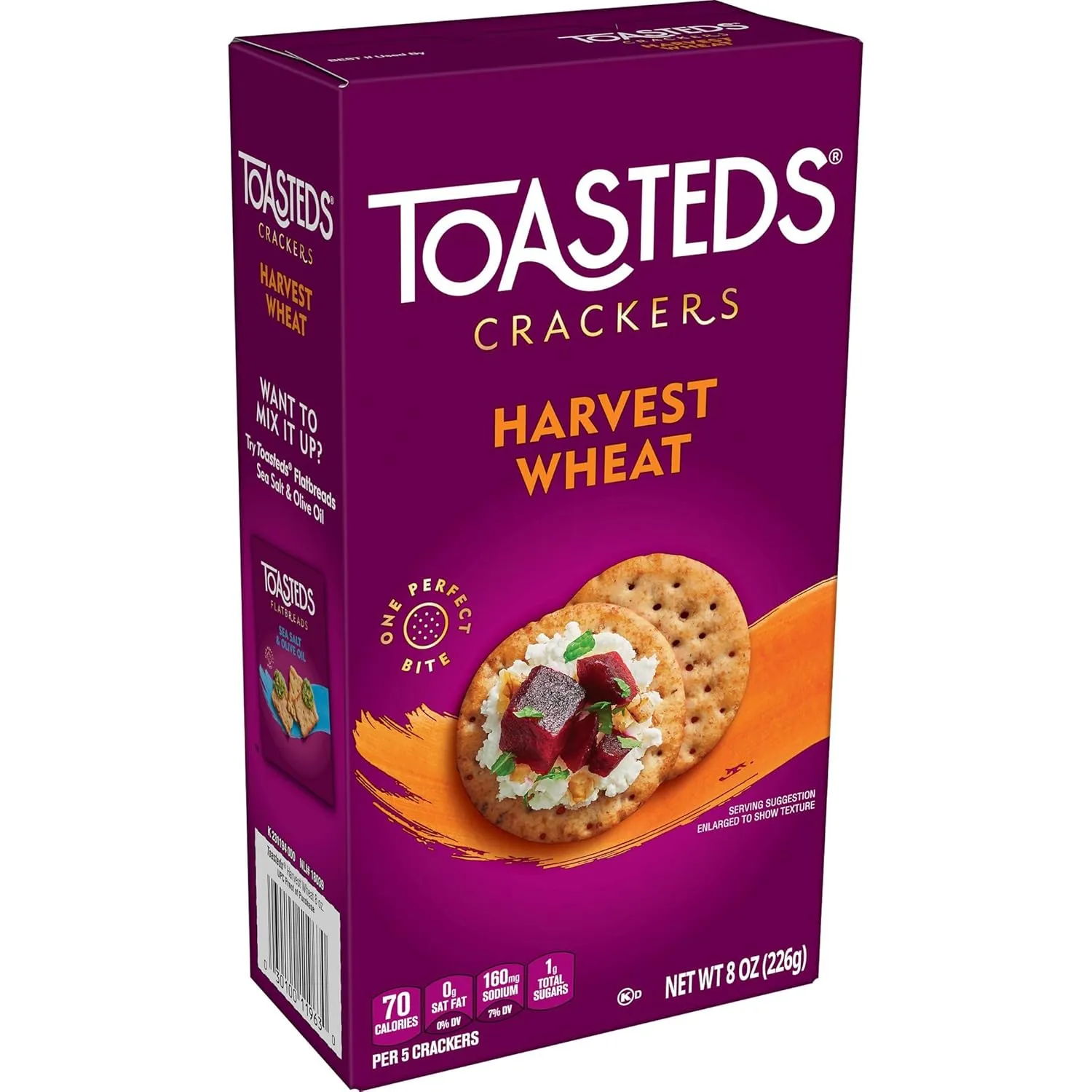 Toasteds Crackers, Party Snacks, Lunch Snacks, Harvest Wheat (6 Boxes)