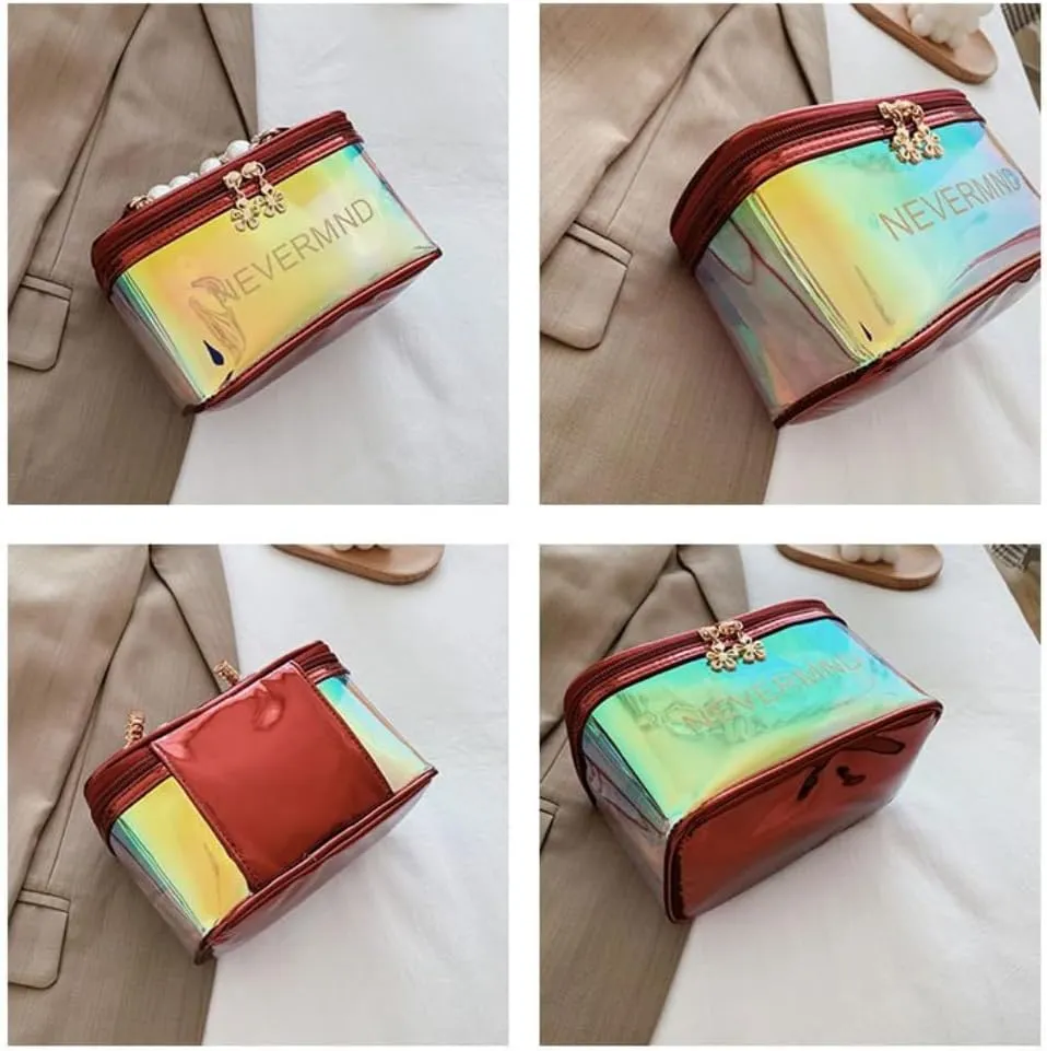 Toiletry Bag for Women Men, Waterproof Makeup Cosmetic Bag Travel Organizer Travel Bag Large Capacity Tote Bag Handbag (Red)