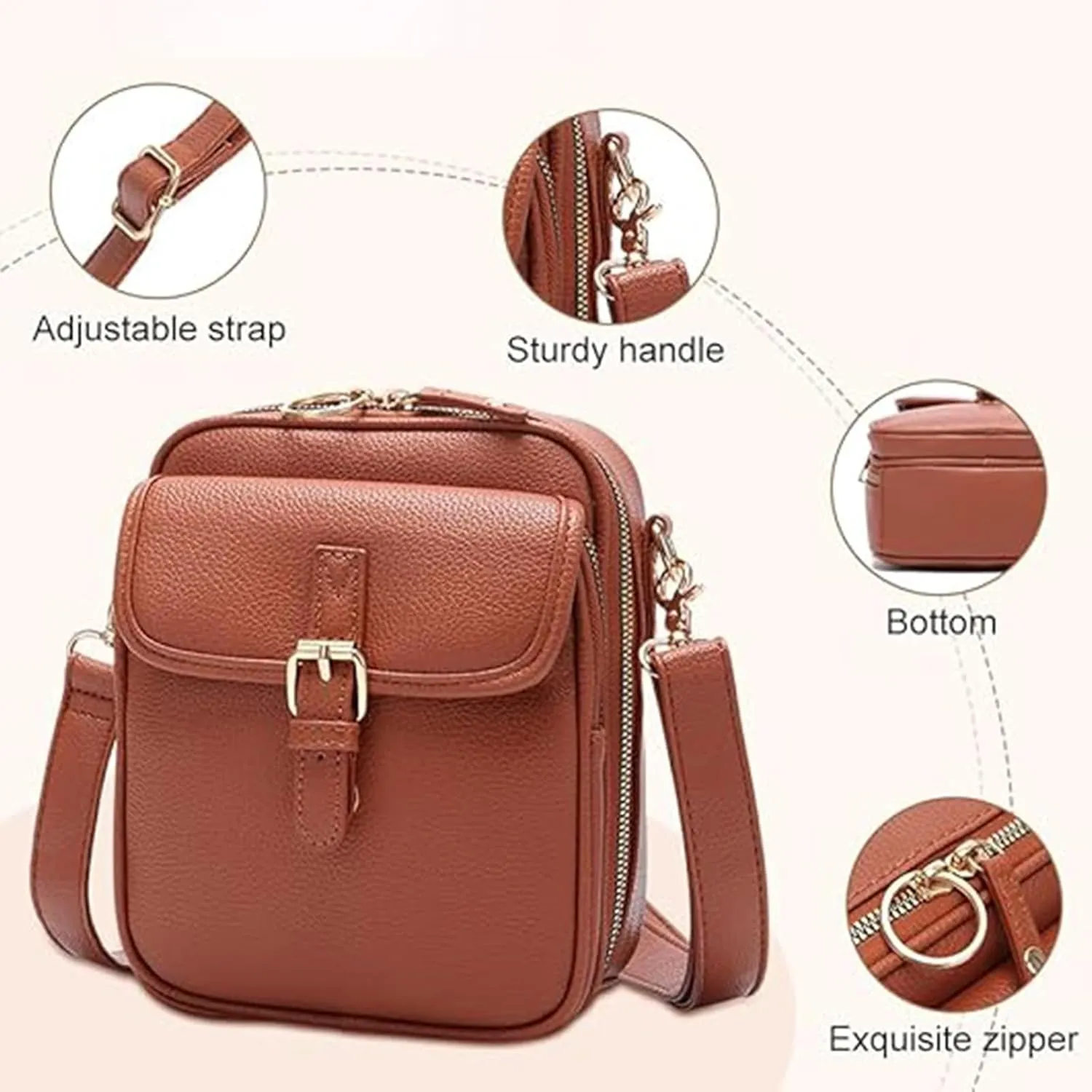 Tojoyride Crossbody Bag, 2025 New Urvashi Crossbody Bag With Multiple Compartments and Card Slots