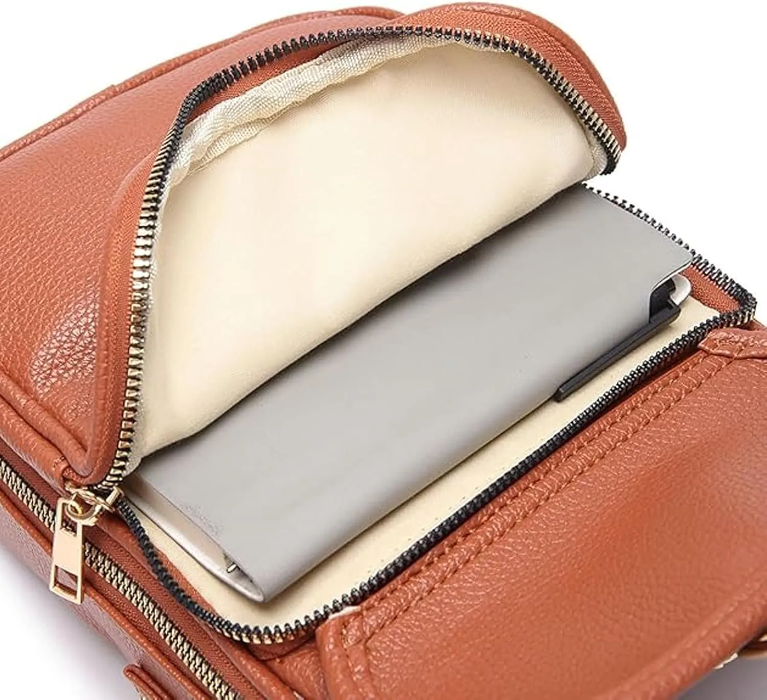 Tojoyride Crossbody Bag, Urvashi Crossbody Bag, Theft Leather Mini Messenger Bag with Card Slots