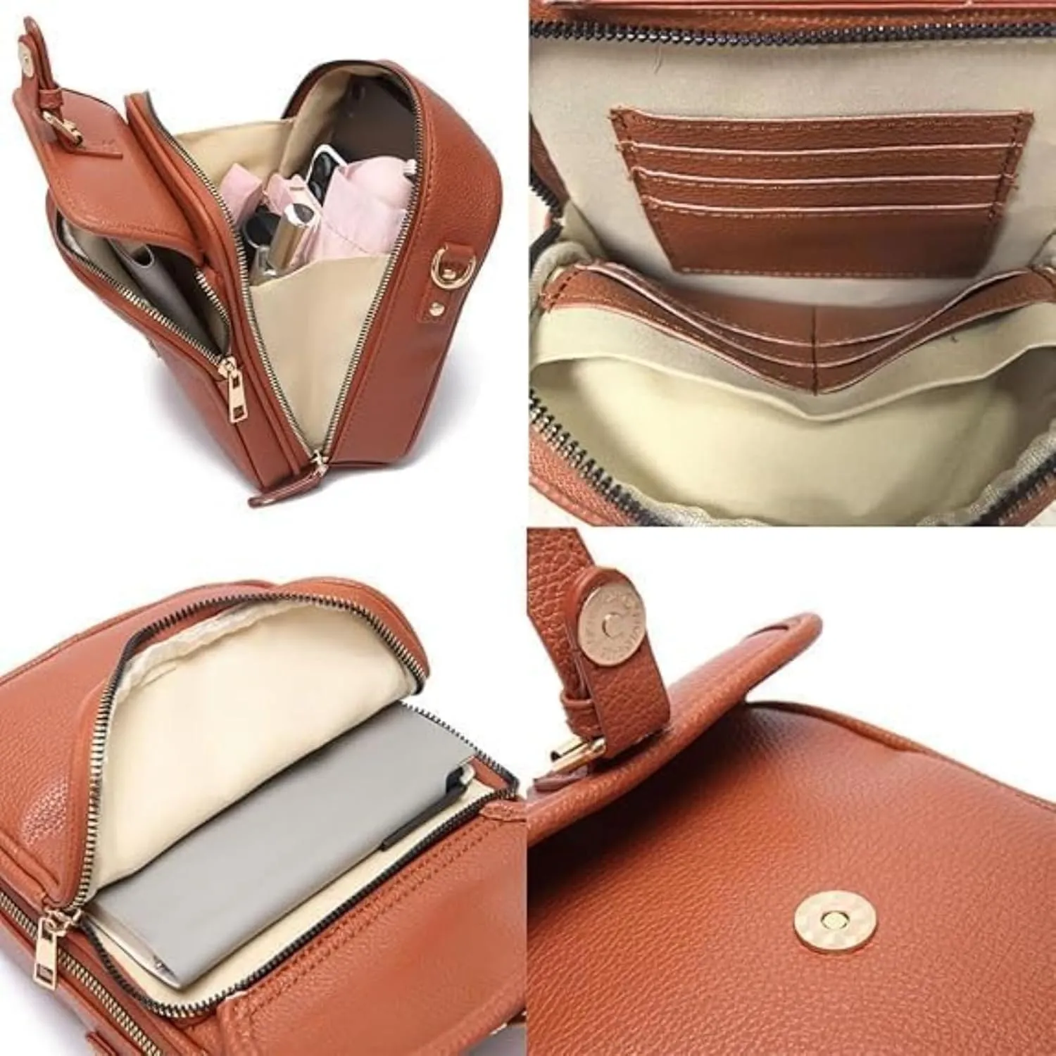 Tojoyride Crossbody Bag, Urvashi Crossbody Bag, Vintage Anti Theft Purse With 10 Card Slot for Women