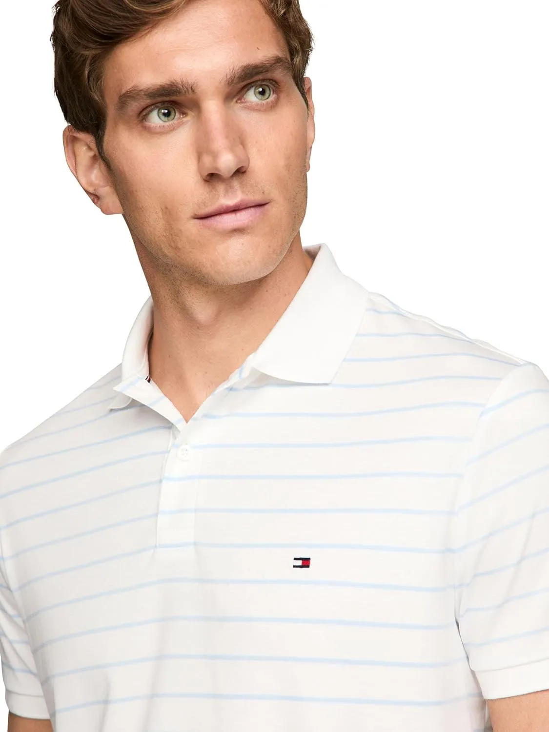 Tommy Hilfiger Men's Short Sleeve Casual Polo Shirts in Regular Fit with Liquid Cotton