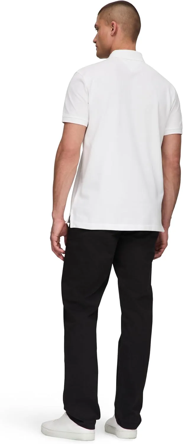 Tommy Hilfiger Men's Short Sleeve Polo Shirts in Classic Fit with Stretch and Organic Pique Cotton
